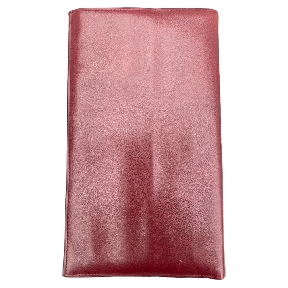 SOLD ALLEN Edmonds Genuine Leather travel passport holder wallet checks tickets - Picture 2 of 15